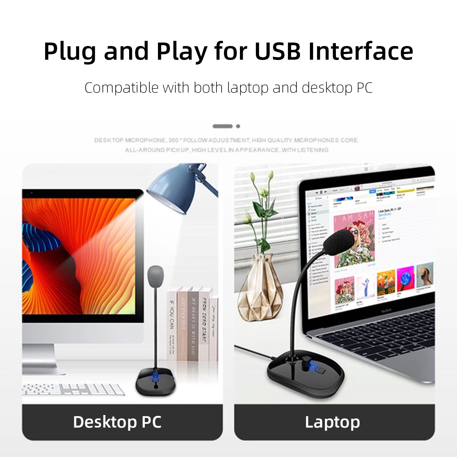 ORANGLES Microphone In The Computer Gooseneck USB With Sound Card Monitor - full product showcase - Image 5 of 6 | suitable for professionals | Florida | Free Shipping ORANGLES
