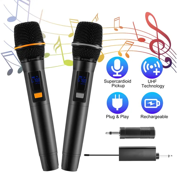 ORANGLES Wireless Handheld Microphone UHF Rechargeable Metal Long Range - stylish outlook - centering on build - Image 1044 of 10 | made for experts | Purchase Wireless Handheld Microphone UHF Rechargeable Metal Long Range Oregon | Free Shipping ORANGLES