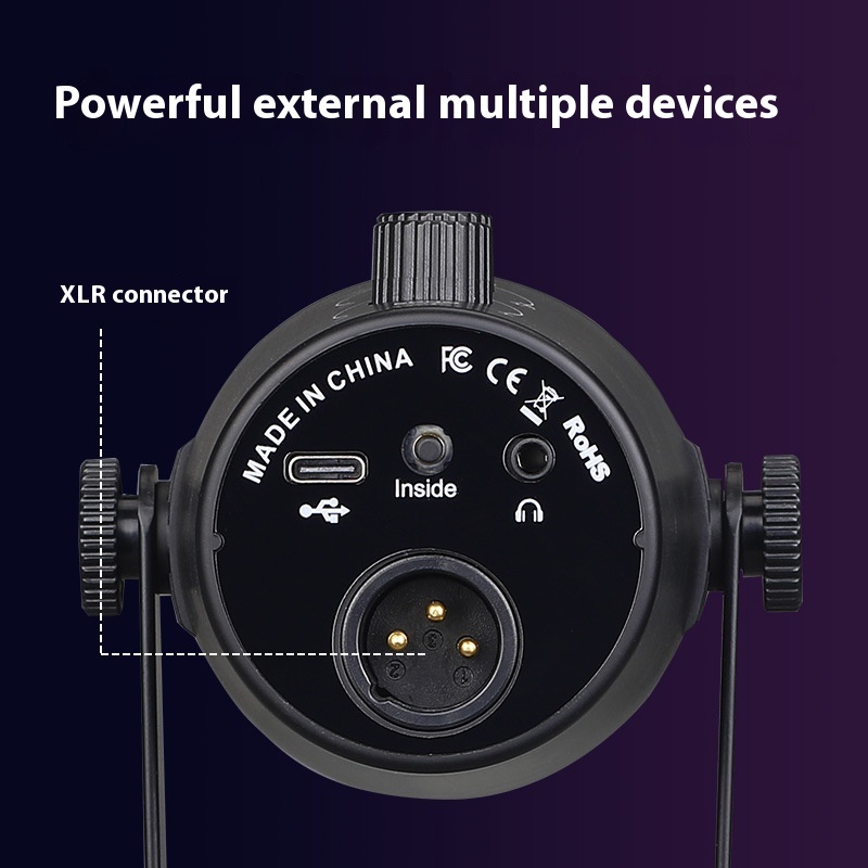 ORANGLES Podcast Microphone Studio Moving Coil For Stage Recording - detailed closeup view - Image 3 of 4 | great for travel | Texas | Free Shipping ORANGLES