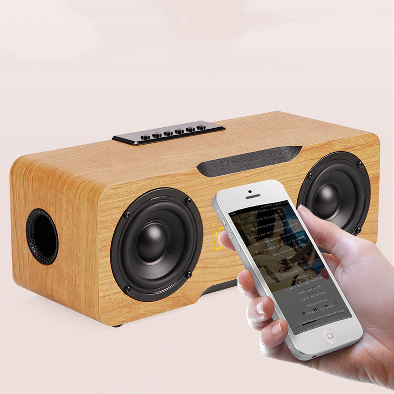 ORANGLES Wooden Clock Bluetooth Speaker With TF Card Support - high resolution display - exposing craftsmanship - Image 2 of 5 | built for everyone | Wooden Clock Bluetooth Speaker With TF Card Support for sale Georgia | Free Shipping ORANGLES