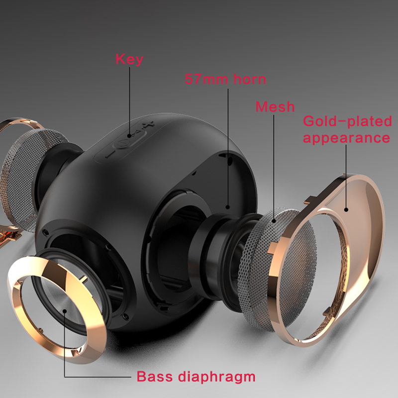 ORANGLES X6 Portable Wireless Bluetooth Speaker With Deep Bass - full product showcase - displaying specifications - Image 5 of 5 | adapts to any space | X6 Portable Wireless Bluetooth Speaker With Deep Bass deal New Jersey | Free Shipping ORANGLES