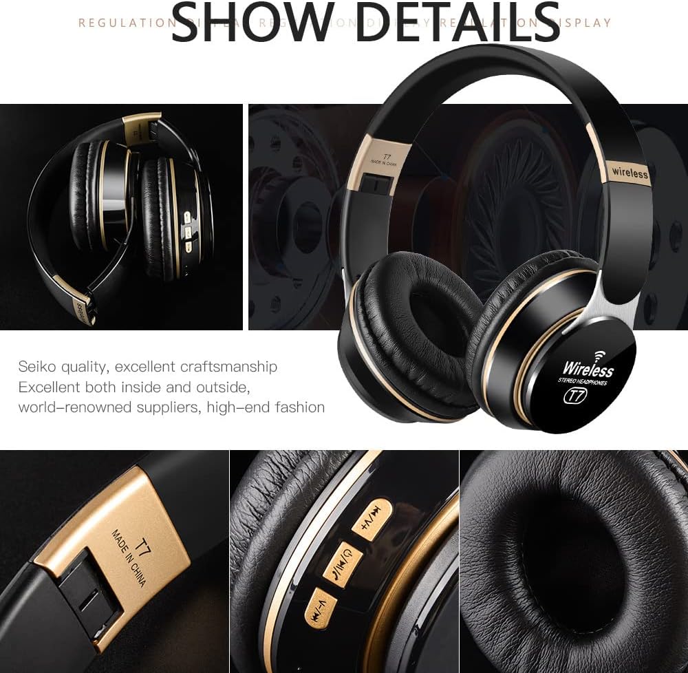 ORANGLES Headset For Musicians T7 Bluetooth Foldable Subwoofer Design - angled perspective - Image 4 of 5 | excellent for daily use | New York | Free Shipping ORANGLES