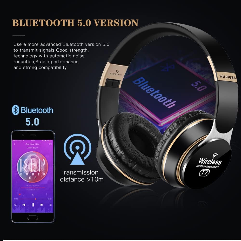 ORANGLES Headset For Musicians T7 Bluetooth Foldable Subwoofer Design - full product showcase - Image 5 of 5 | suitable for professionals | Florida | Free Shipping ORANGLES