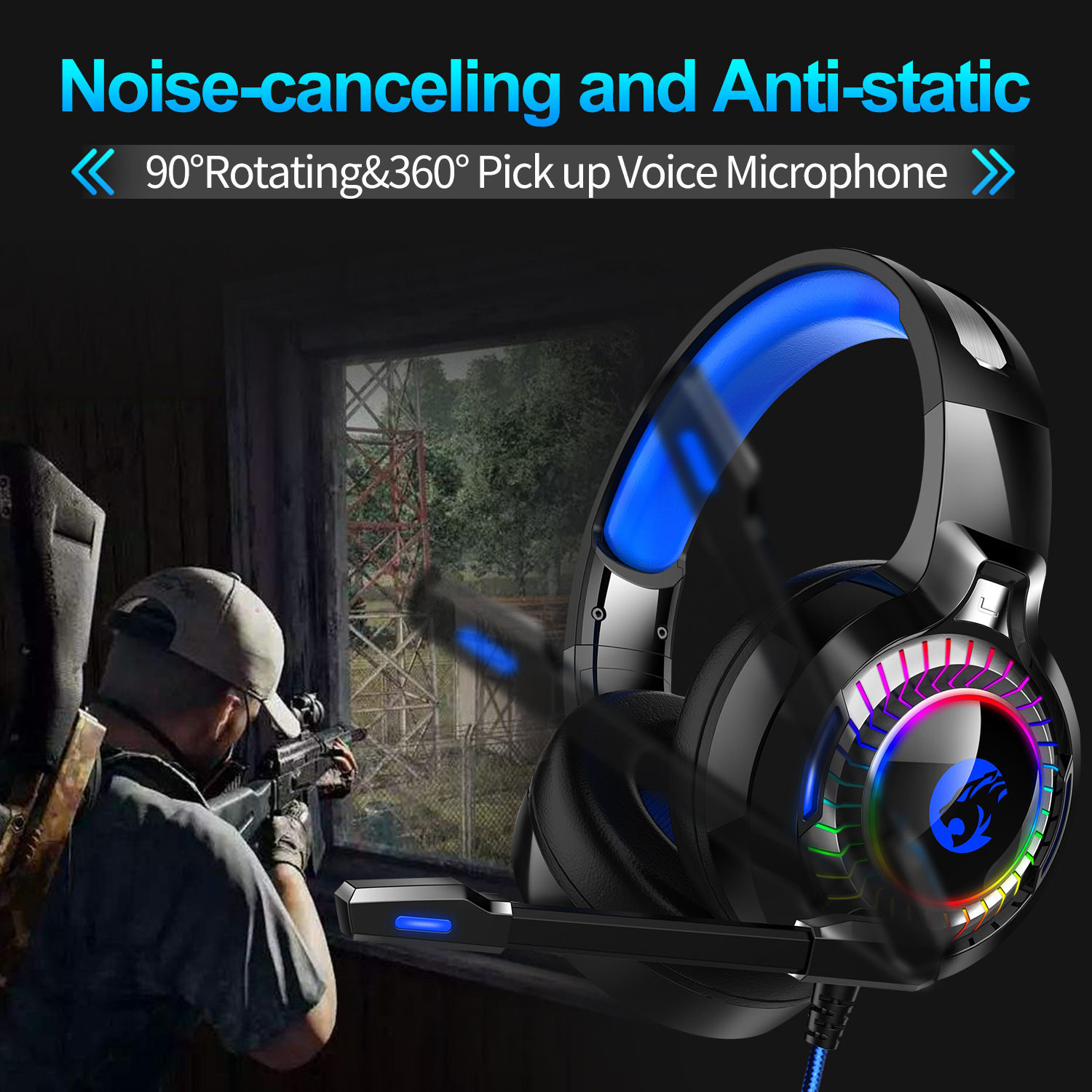 ORANGLES Sennheiser Gaming Headset A60 7.1 Channel For PC PS4 Xbox One - high resolution display - Image 2 of 5 | perfect for office | California | Free Shipping ORANGLES