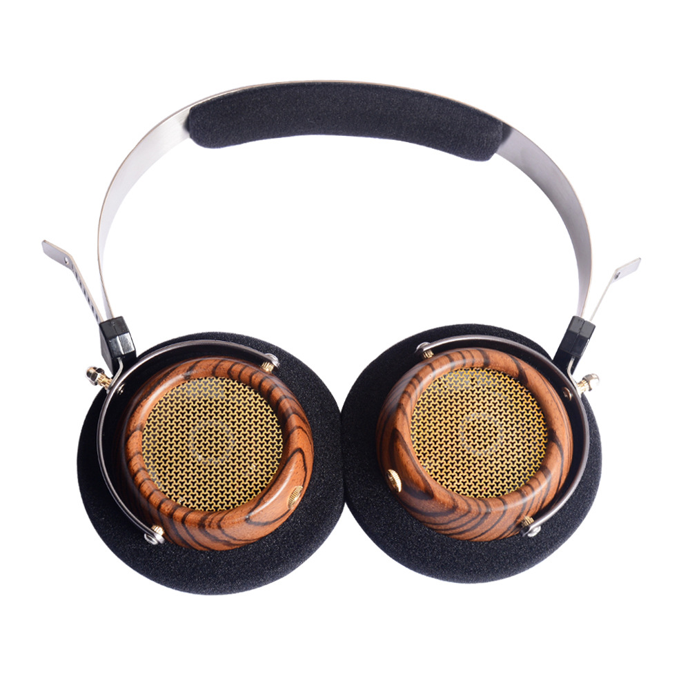 ORANGLES In Ear Monitor Headphones Retro Olive Wood Open Back - detailed closeup view - Image 3 of 4 | great for travel | Texas | Free Shipping ORANGLES