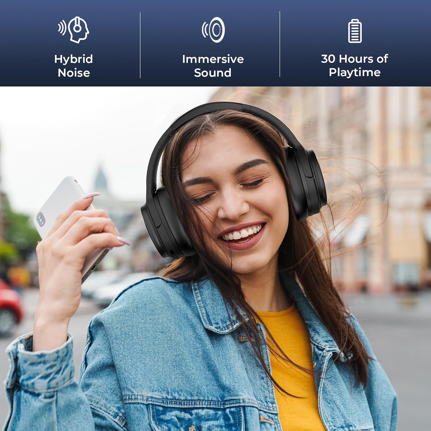 ORANGLES Good Headphones Bass Gaming Bluetooth Clear Sound Mic - high resolution display - Image 2 of 5 | perfect for office | California | Free Shipping ORANGLES