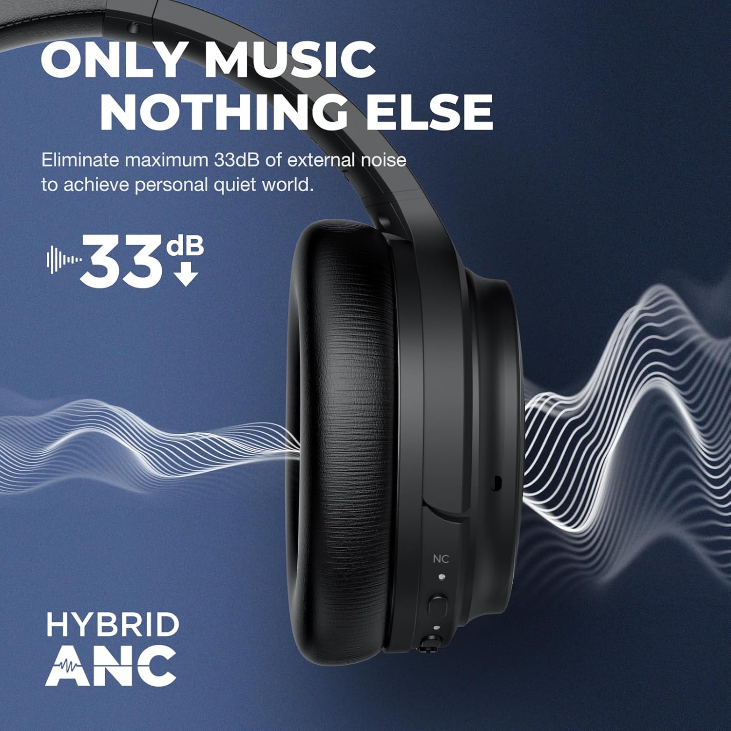 ORANGLES Good Headphones Bass Gaming Bluetooth Clear Sound Mic - angled perspective - Image 4 of 5 | excellent for daily use | New York | Free Shipping ORANGLES
