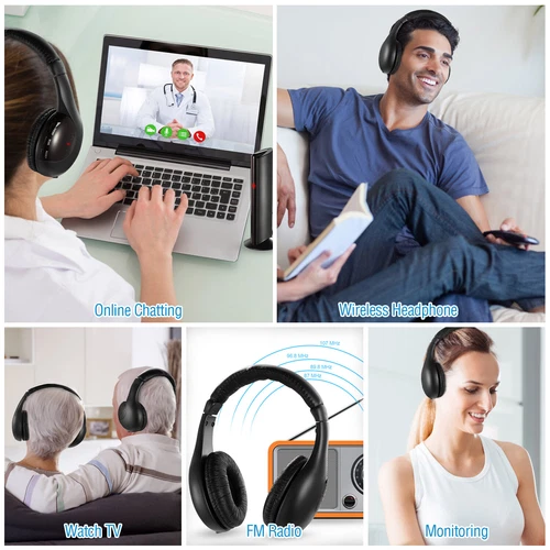 ORANGLES Over Ear In Ear Headphones Wireless RF HiFi With Transmitter Receiver - full product showcase - Image 5 of 6 | suitable for professionals | Florida | Free Shipping ORANGLES