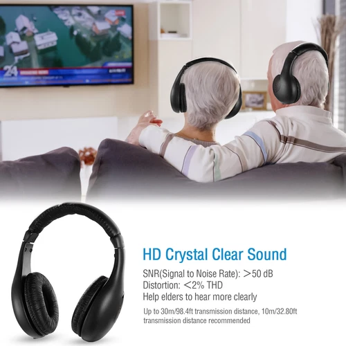 ORANGLES Over Ear In Ear Headphones Wireless RF HiFi With Transmitter Receiver - elegant presentation - Image 6 of 6 | designed for enthusiasts | Illinois | Free Shipping ORANGLES