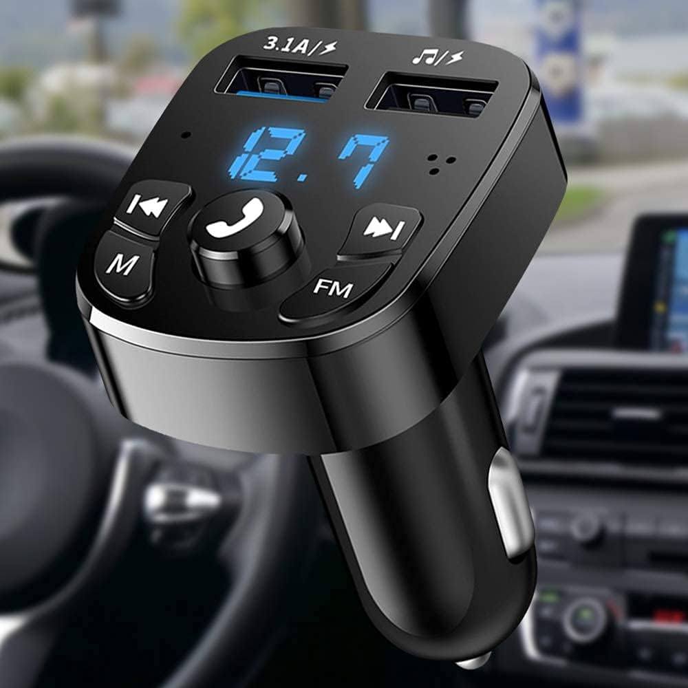 ORANGLES Wireless Car Bluetooth FM Transmitter MP3 Audio USB Charger Handsfree Adapter - detailed closeup view - illustrating benefits - Image 3 of 6 | created for all | Shop Wireless Car Bluetooth FM Transmitter MP3 Audio USB Charger Handsfree Adapter North Carolina | Free Shipping ORANGLES