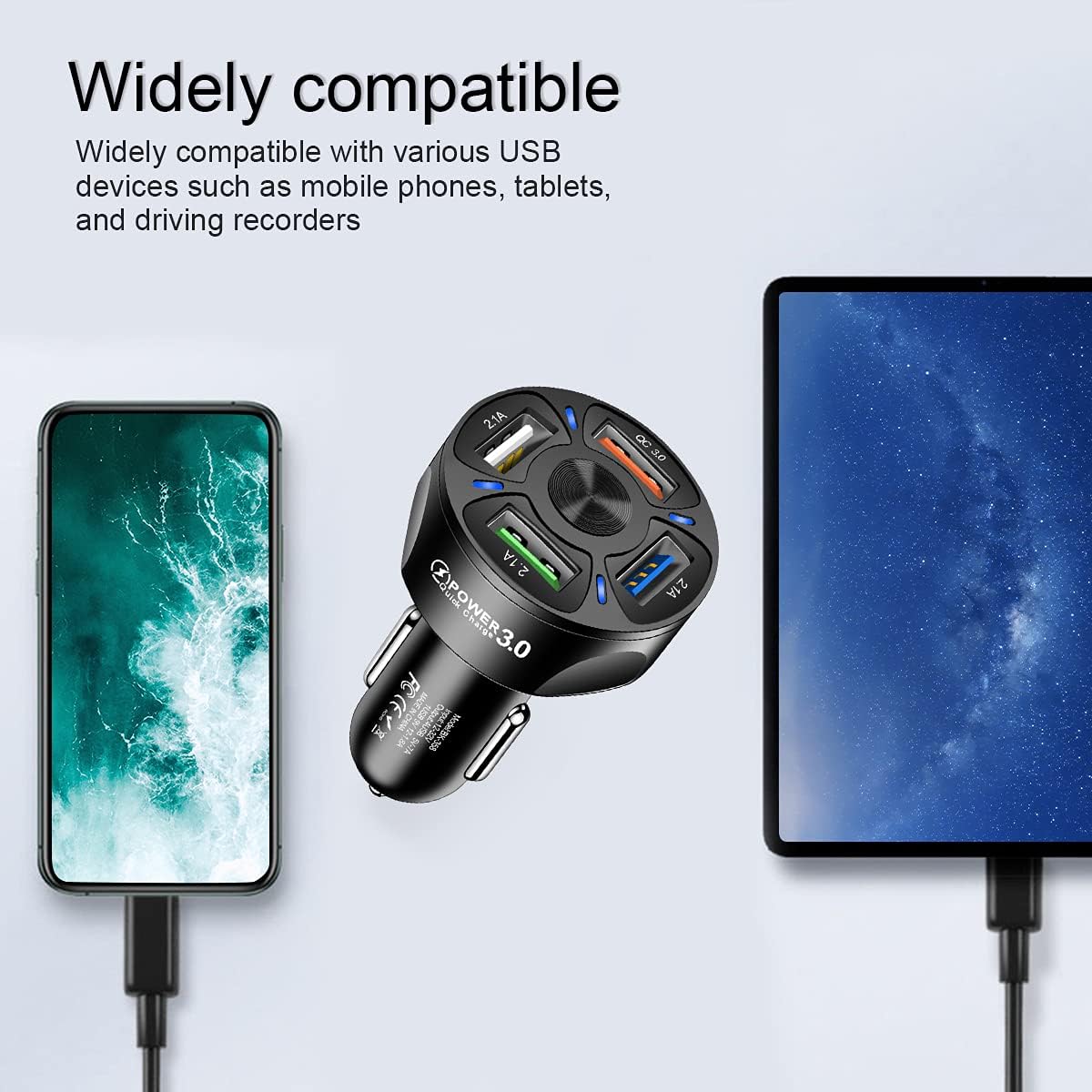 ORANGLES Fast Car Charger One‑for‑Four Mobile Phone Charging Adapter - elegant presentation - Image 6 of 6 | designed for enthusiasts | Illinois | Free Shipping ORANGLES