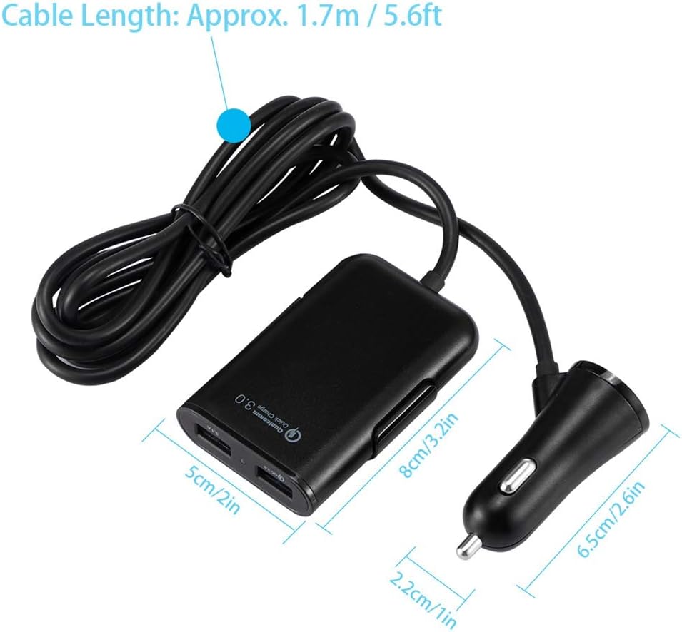 ORANGLES Fast Car Charger Four‑Port Super Quick Charge Adapter - high resolution display - Image 2 of 6 | perfect for office | California | Free Shipping ORANGLES