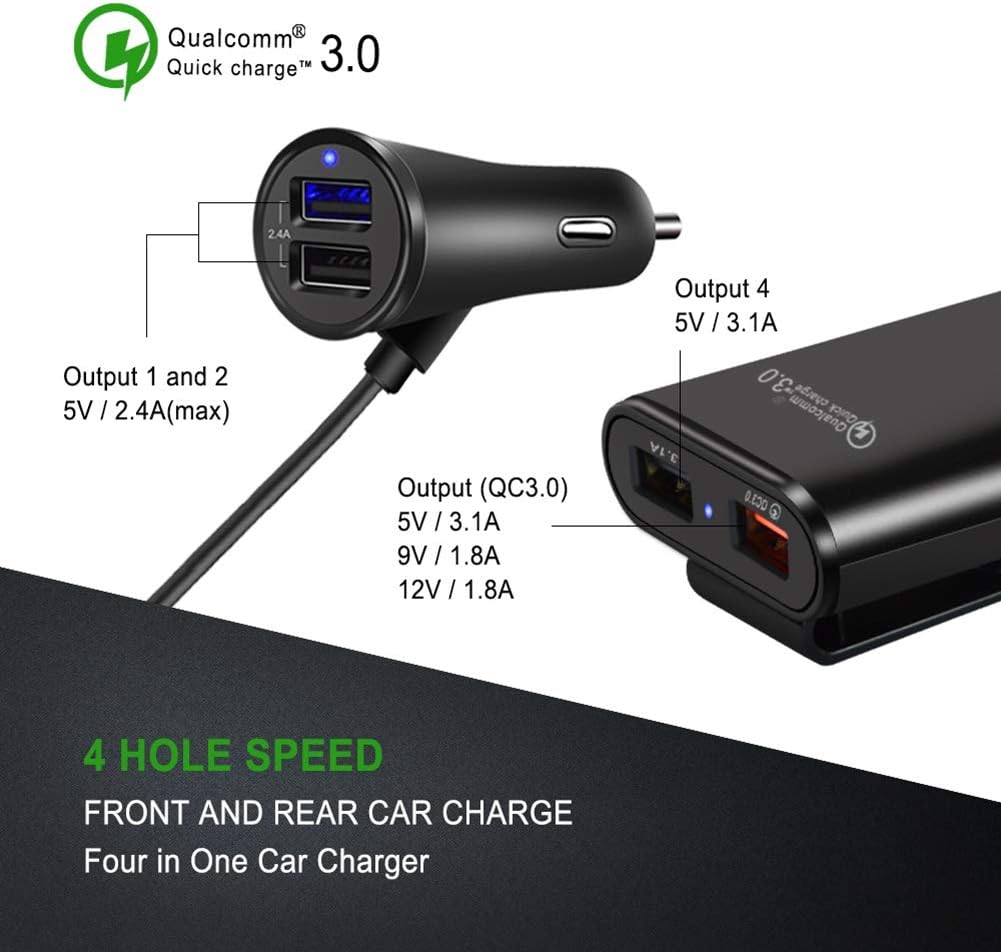 ORANGLES Fast Car Charger Four‑Port Super Quick Charge Adapter - full product showcase - Image 5 of 6 | suitable for professionals | Florida | Free Shipping ORANGLES