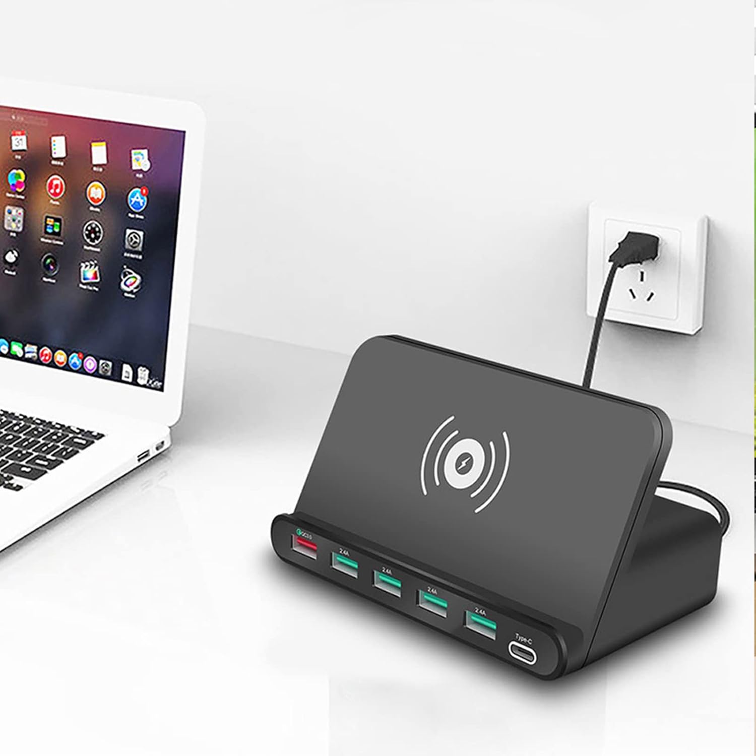 ORANGLES Charge Port 60W Six‑Port PD18W Intelligent Multi‑Port Decorative Charging Station - elegant presentation - Image 6 of 6 | designed for enthusiasts | Illinois | Free Shipping ORANGLES
