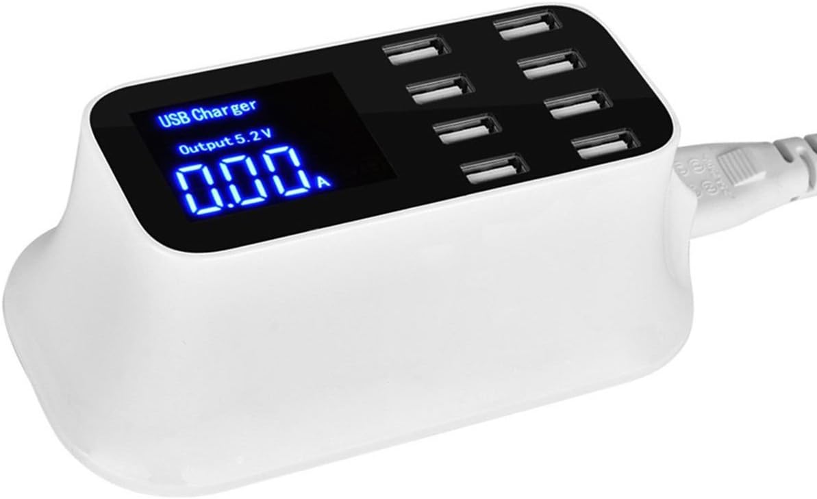 ORANGLES Charging Station 40W 8‑USB Digital Display Fast Charger Hub - high resolution display - Image 2 of 4 | perfect for office | California | Free Shipping ORANGLES