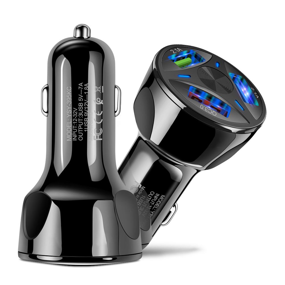 ORANGLES Car Charger QC3.0 USB Dual Port Fast Charging Adapter - high resolution display - Image 2 of 5 | perfect for office | California | Free Shipping ORANGLES