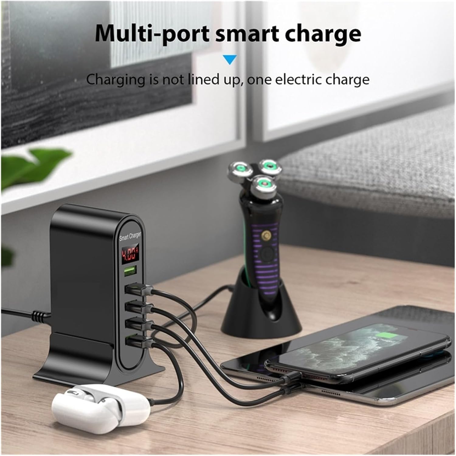 ORANGLES USB Charger Five‑Port Smart Multi‑Device Fast Charging Hub - elegant presentation - Image 6 of 6 | designed for enthusiasts | Illinois | Free Shipping ORANGLES