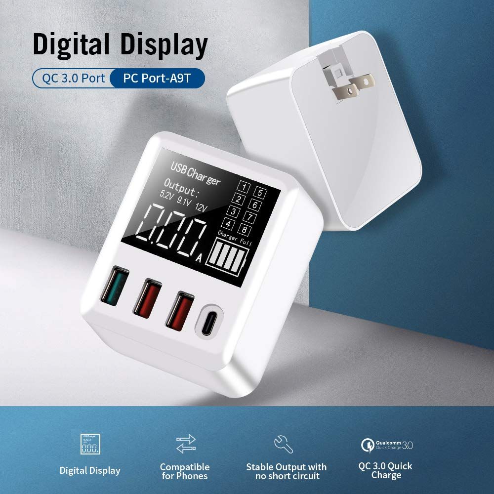 ORANGLES Travel Charger 4‑Port Multi‑Device Fast Charging Head for Portable Convenience - detailed closeup view - Image 3 of 6 | great for travel | Texas | Free Shipping ORANGLES