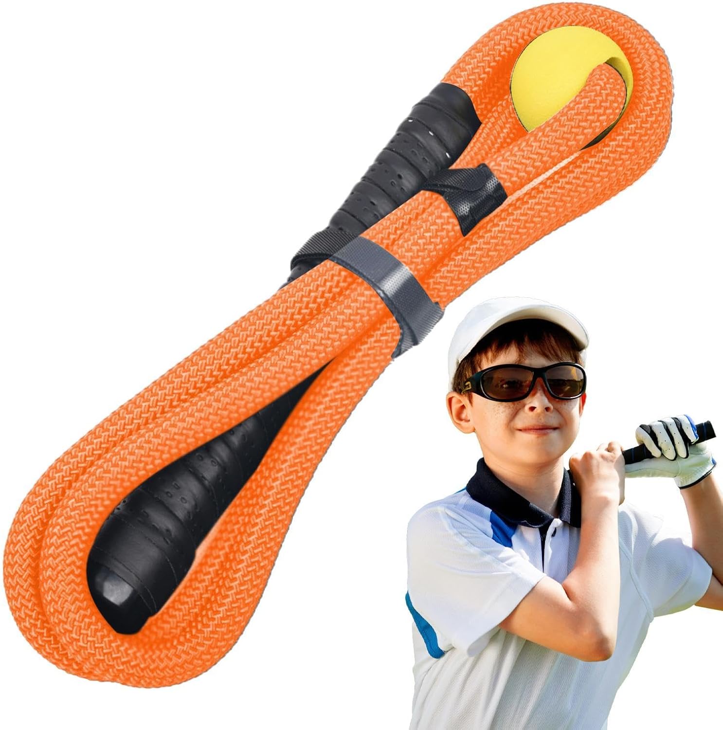 ORANGLES Golf Swing Fitness Rope – Posture Corrector & Training Aid - full product showcase - displaying specifications - Image 5 of 6 | adapts to any space | Golf Swing Fitness Rope – Posture Corrector & Training Aid deal New Jersey | Free Shipping ORANGLES