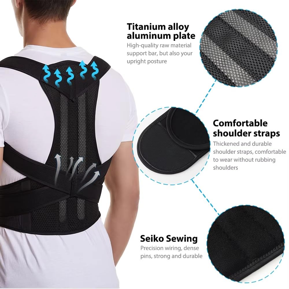 ORANGLES Unisex Back Support Posture Corrector – Shoulder Alignment & Sitting Support Belt - high resolution display - exposing craftsmanship - Image 2 of 6 | built for everyone | Unisex Back Support Posture Corrector – Shoulder Alignment & Sitting Support Belt for sale Georgia | Free Shipping ORANGLES