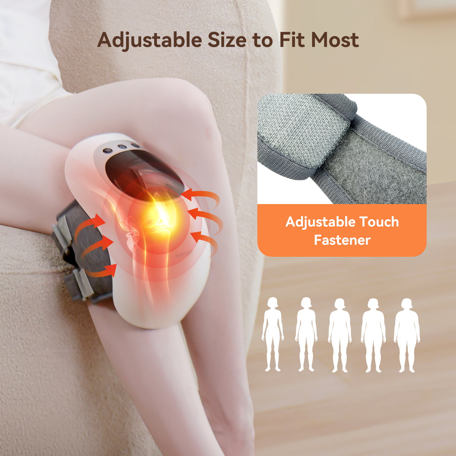 ORANGLES Knee Massager Wireless LED Heat and Vibration Therapy for Pain Relief and Joint Support - elegant presentation - Image 6 of 6 | designed for enthusiasts | Illinois | Free Shipping ORANGLES