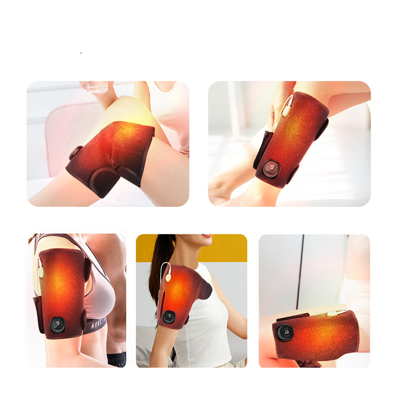 ORANGLES Knee Massager with Heat EMS Heating Massage Knee Pads for Joint Pain Relief and Exercise Support - detailed closeup view - Image 3 of 3 | great for travel | Texas | Free Shipping ORANGLES