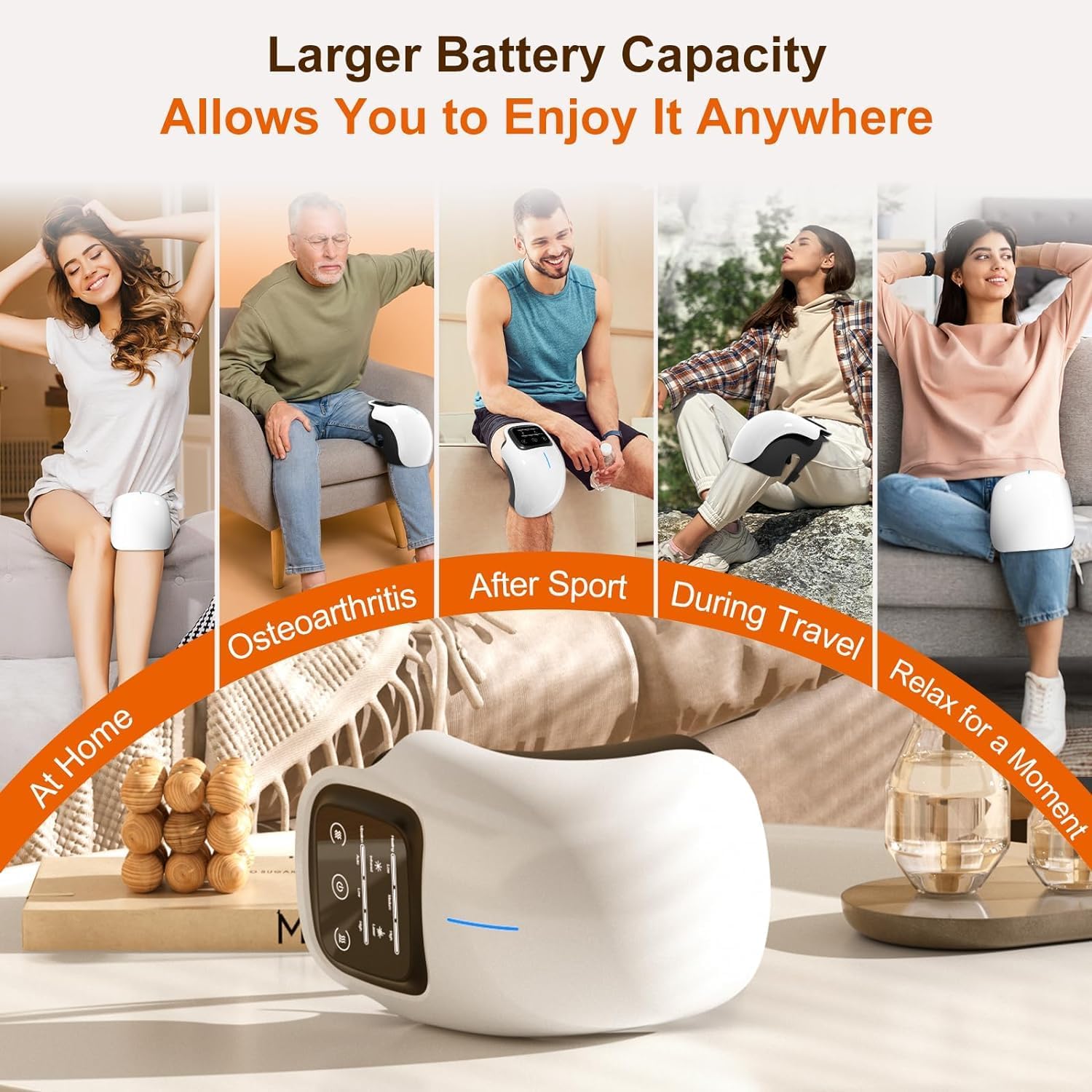 ORANGLES Knee Massager Intelligent Electric Kneading, Heating, Infrared, and Vibration Therapy (Rechargeable) - elegant presentation - Image 6 of 6 | designed for enthusiasts | Illinois | Free Shipping ORANGLES