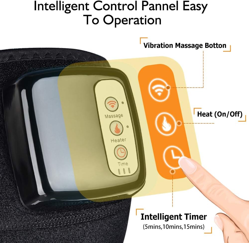ORANGLES Portable Knee Massager Electric Infrared Heating and Vibration Therapy Physiotherapy Wrap - high resolution display - Image 2 of 6 | perfect for office | California | Free Shipping ORANGLES