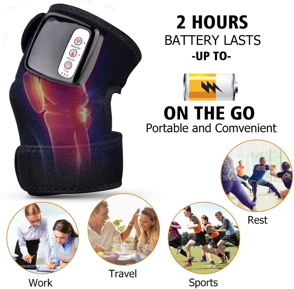 ORANGLES Portable Knee Massager Electric Infrared Heating and Vibration Therapy Physiotherapy Wrap - detailed closeup view - Image 3 of 6 | great for travel | Texas | Free Shipping ORANGLES