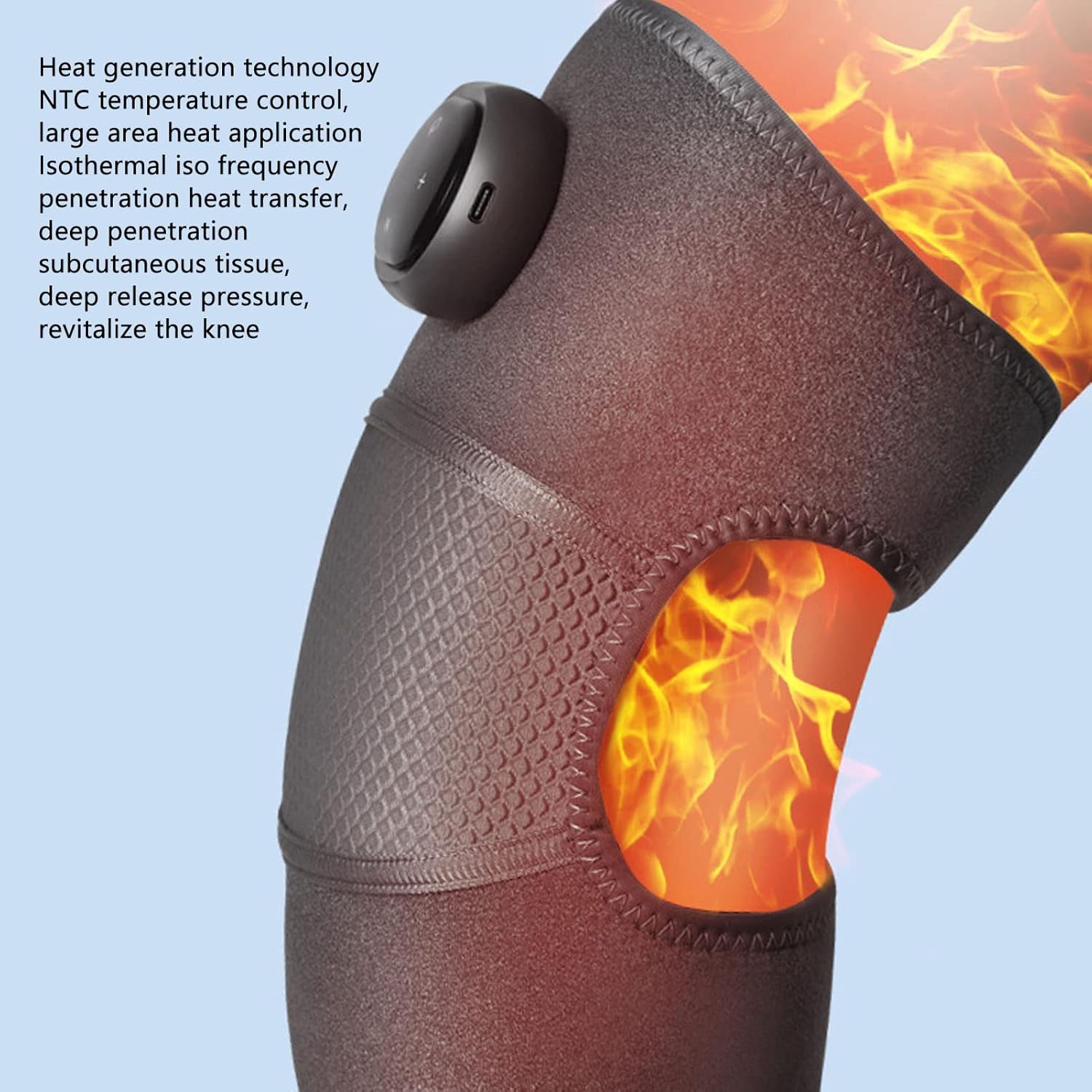 ORANGLES Best Knee Massager Household Electric Heating Knee Pads for Warm Therapy, Pain Relief, and Comfort - angled perspective - Image 4 of 6 | excellent for daily use | New York | Free Shipping ORANGLES