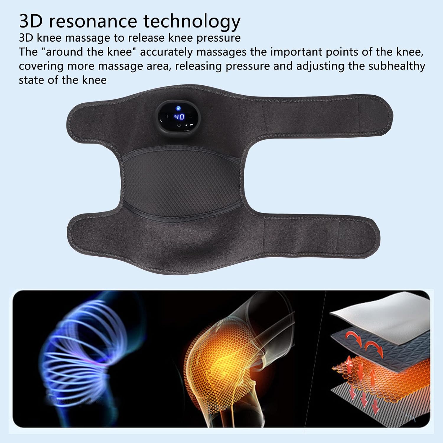 ORANGLES Best Knee Massager Household Electric Heating Knee Pads for Warm Therapy, Pain Relief, and Comfort - full product showcase - Image 5 of 6 | suitable for professionals | Florida | Free Shipping ORANGLES