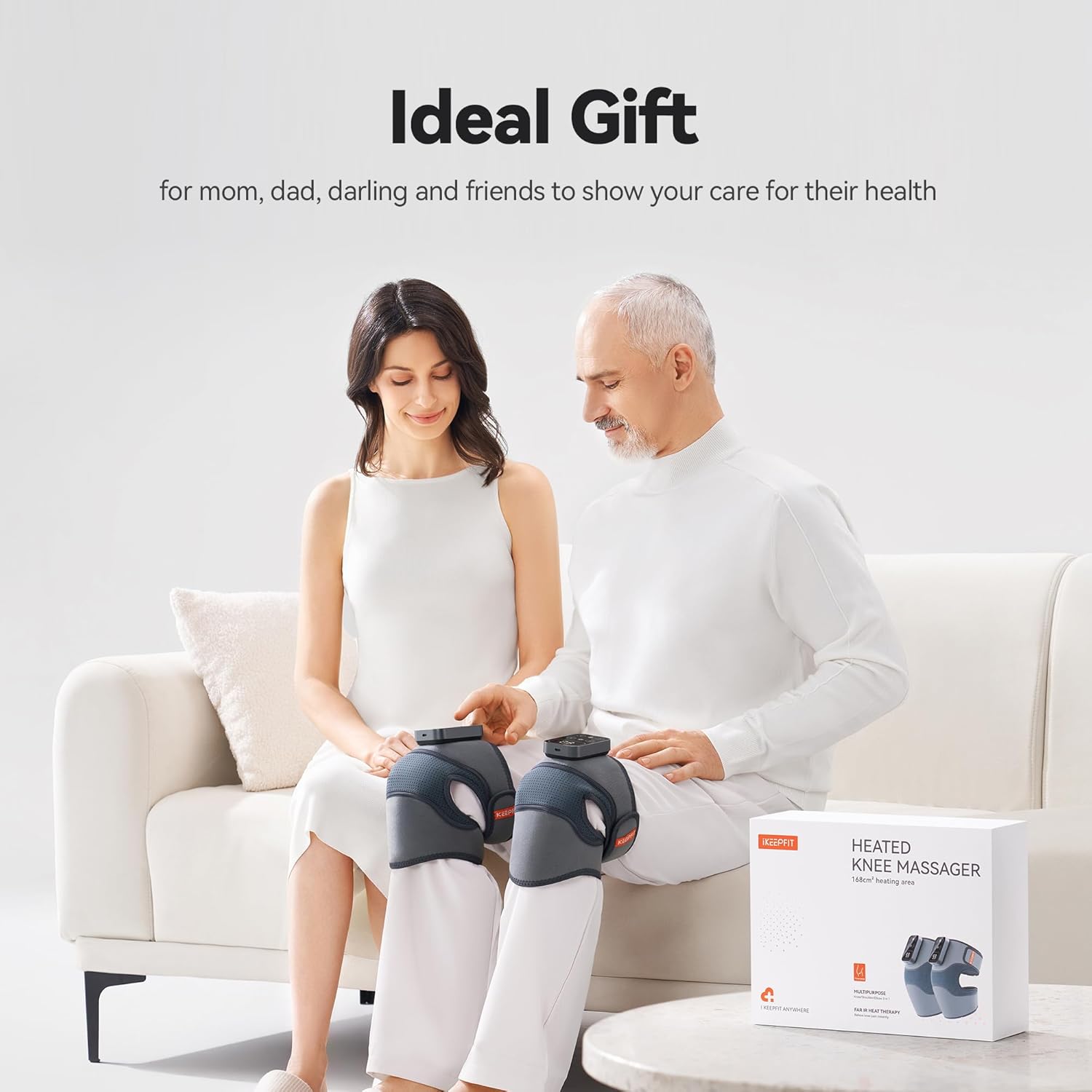 ORANGLES Pain Relief Massager Smart Rechargeable Knee Pad with Bandage Design for Comfort and Recovery - angled perspective - Image 4 of 6 | excellent for daily use | New York | Free Shipping ORANGLES