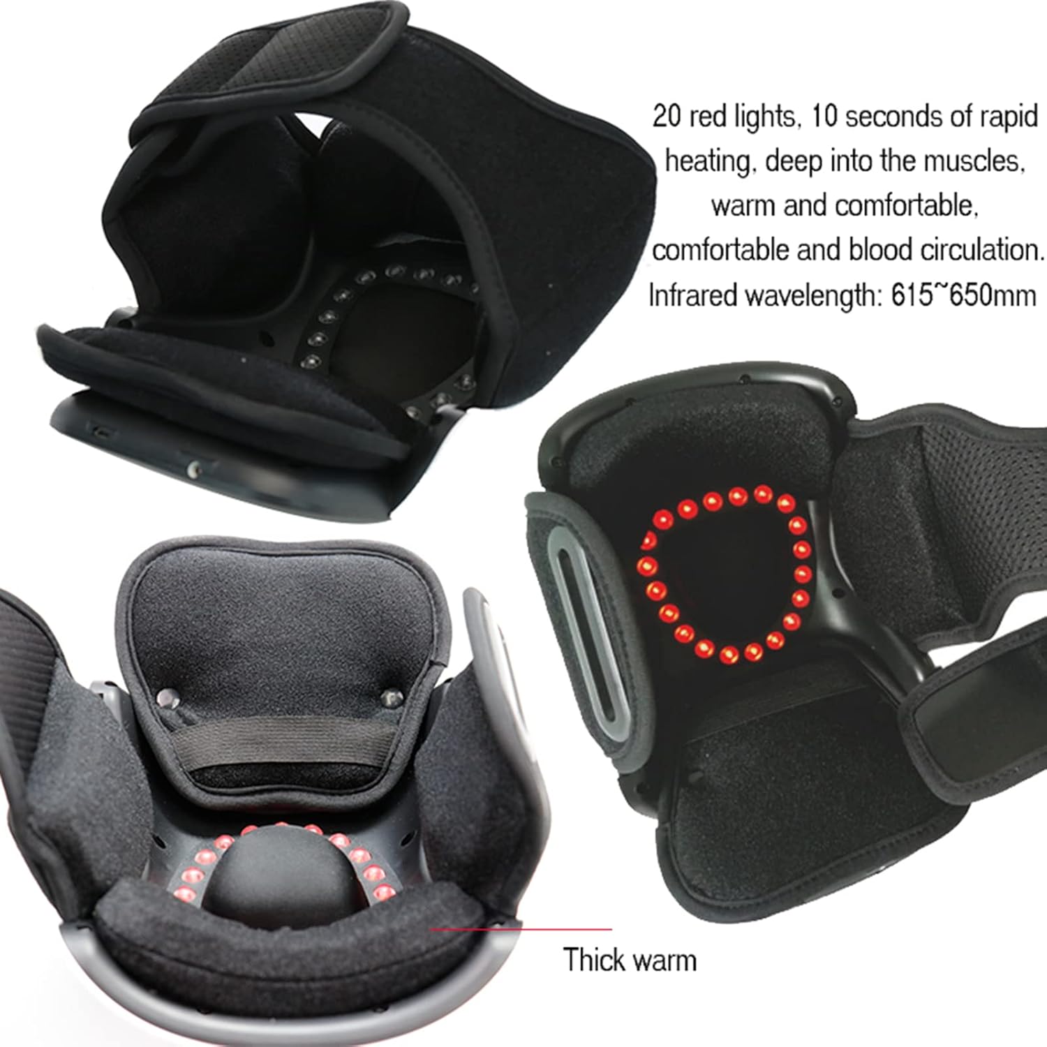 ORANGLES Portable Knee Massager Smart Rechargeable Instrument and Support Pad for Pain Relief - detailed closeup view - Image 3 of 6 | great for travel | Texas | Free Shipping ORANGLES