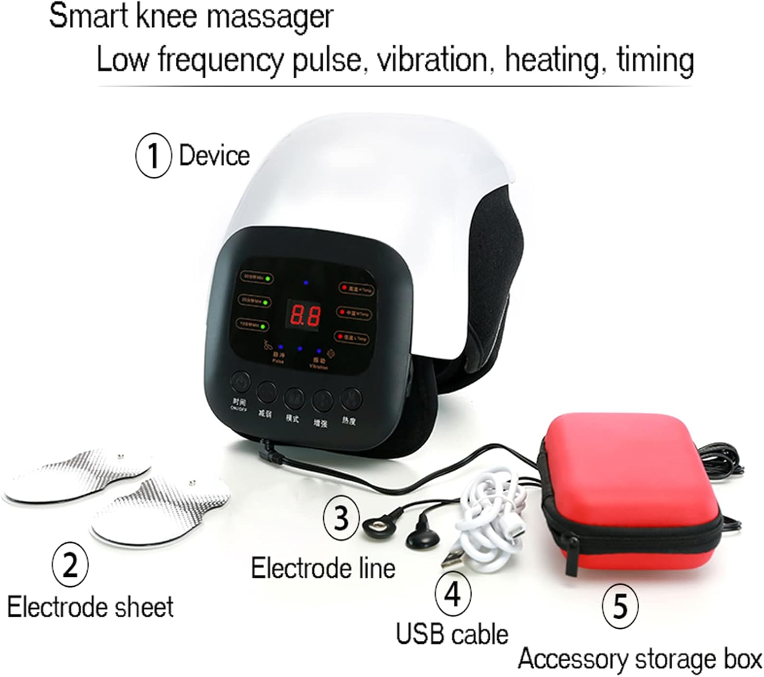 ORANGLES Portable Knee Massager Smart Rechargeable Instrument and Support Pad for Pain Relief - elegant presentation - Image 6 of 6 | designed for enthusiasts | Illinois | Free Shipping ORANGLES
