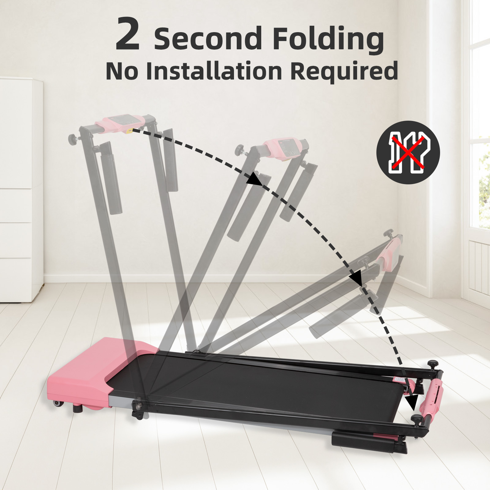 ORANGLES Best Treadmill for Home LED Display Walking and Running Machines - full product showcase - Image 5 of 6 | suitable for professionals | Florida | Free Shipping ORANGLES