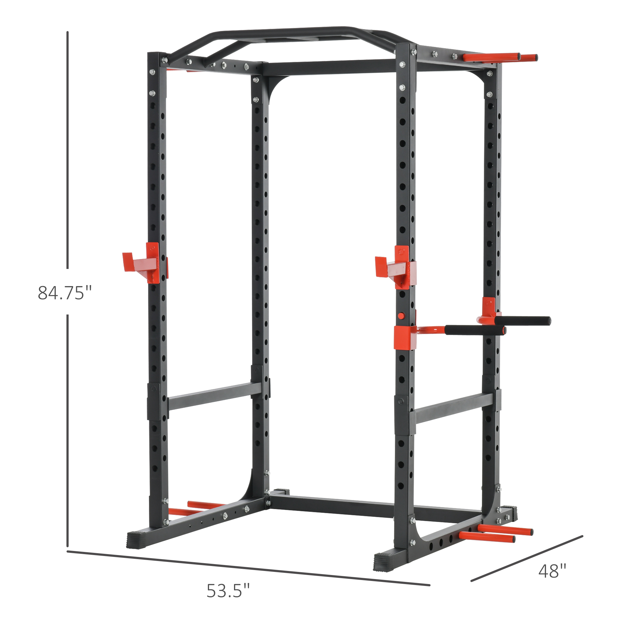 Adjustable Power Tower – Dip Station, Pull Up Bar & Squat Rack for Home Strength Training