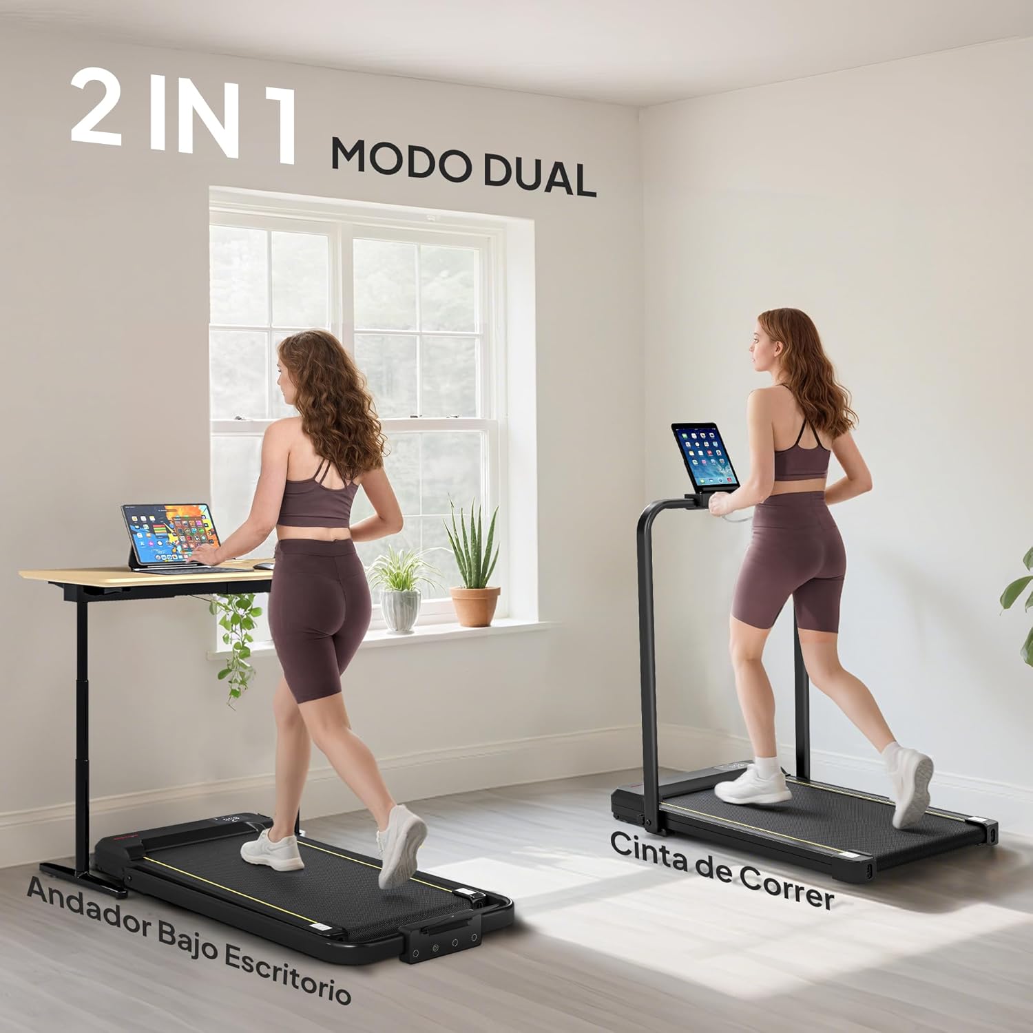 ORANGLES Foldable Treadmill Walking Pad Under Desk Running Machine with LED and Remote - detailed closeup view - Image 3 of 6 | great for travel | Texas | Free Shipping ORANGLES