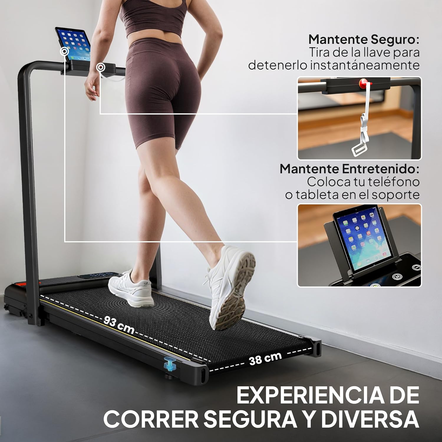 ORANGLES Foldable Treadmill Walking Pad Under Desk Running Machine with LED and Remote - elegant presentation - Image 6 of 6 | designed for enthusiasts | Illinois | Free Shipping ORANGLES