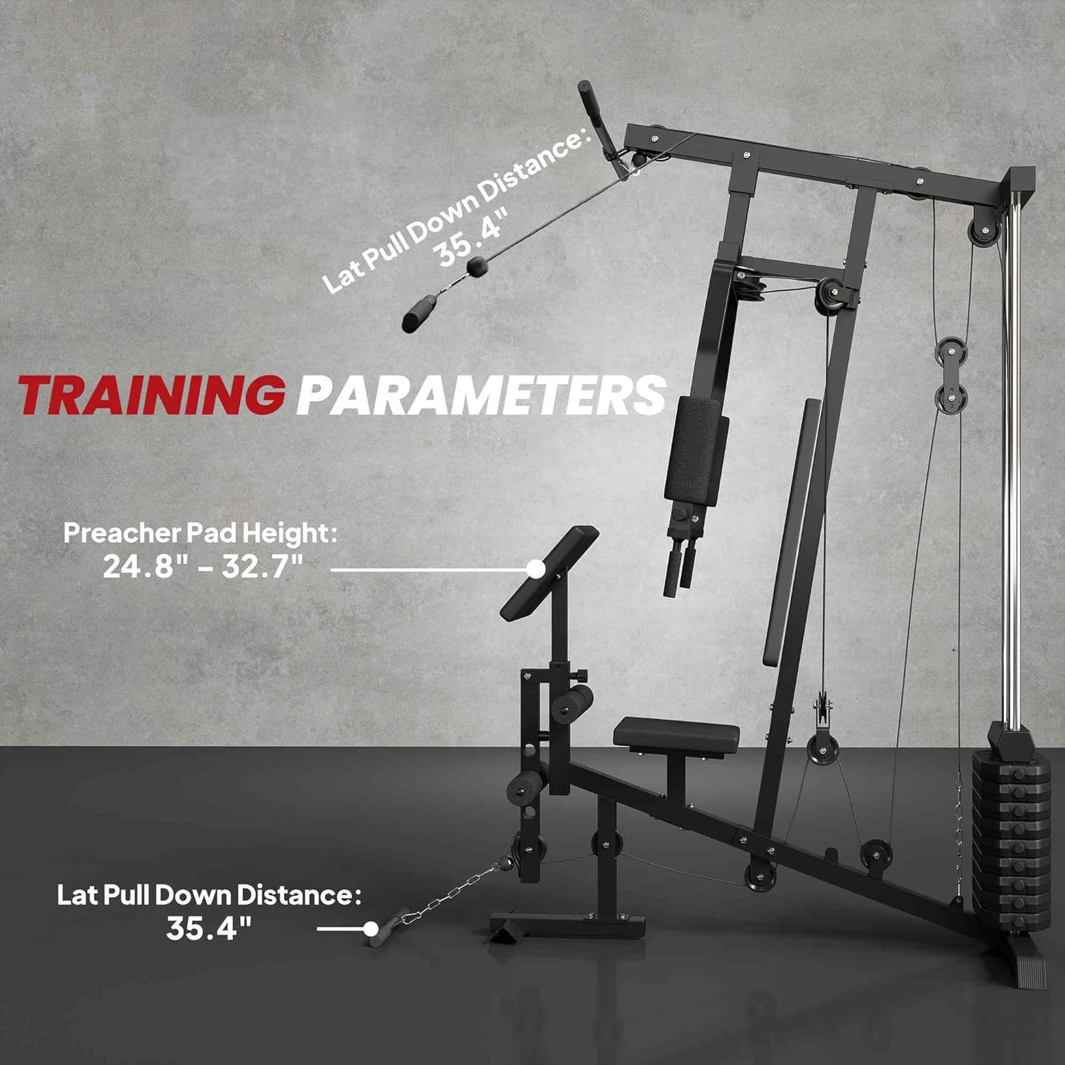 ORANGLES Home Gym System Multifunction 99Lbs Weight Stack Full Body Workout Station - angled perspective - Image 4 of 5 | excellent for daily use | New York | Free Shipping ORANGLES