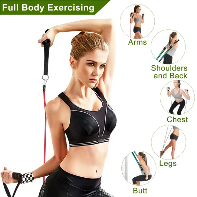 ORANGLES Resistance Band Set Portable Strength and Flexibility Training Kit - detailed closeup view - Image 3 of 3 | great for travel | Texas | Free Shipping ORANGLES