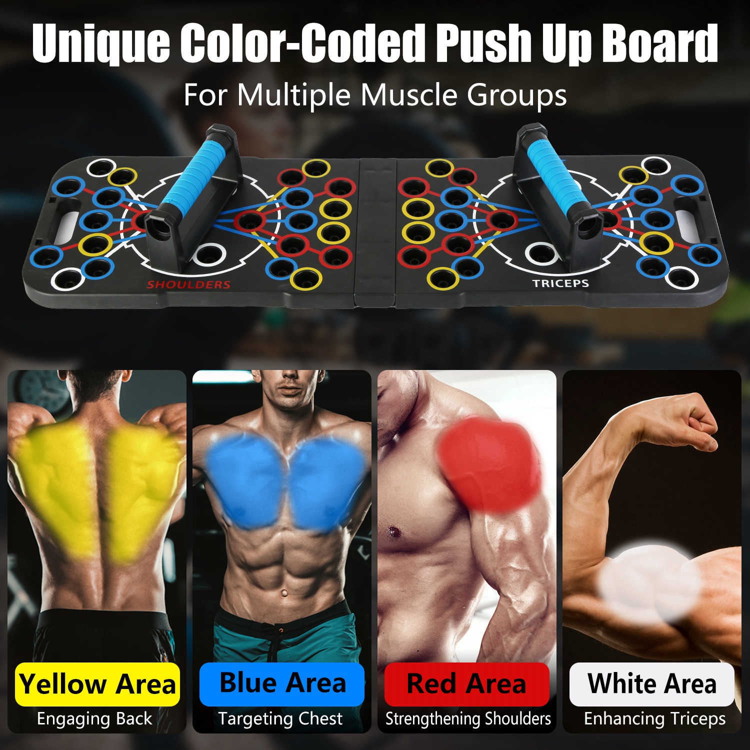 ORANGLES Foldable Push Up Board 15‑in‑1 Multifunctional Home Gym Strength Training Kit - full product showcase - Image 5 of 5 | suitable for professionals | Florida | Free Shipping ORANGLES