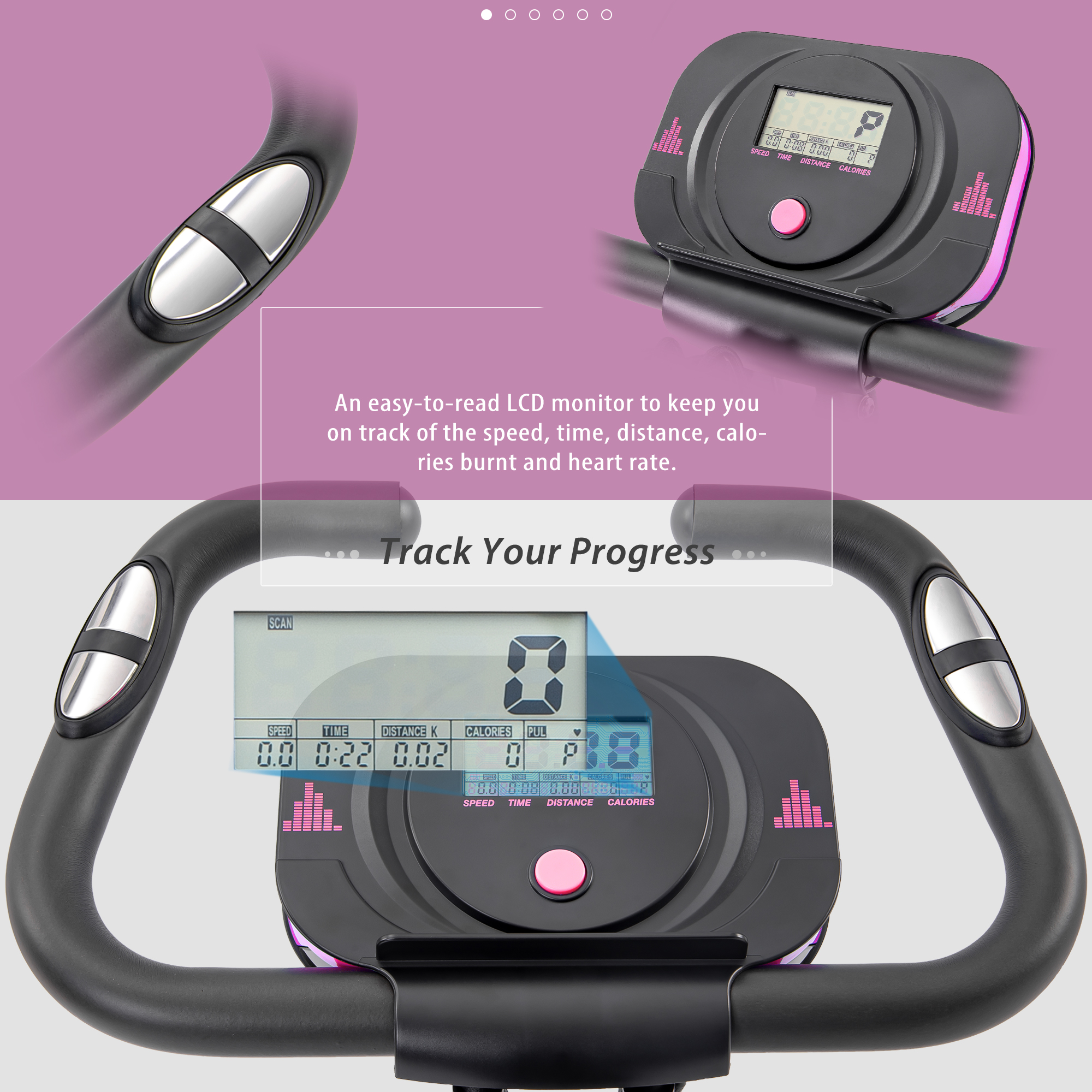 ORANGLES Best Recumbent Exercise Bike Folding Upright X‑Bike with 16 Resistance Levels and Backrest - high resolution display - Image 2 of 4 | perfect for office | California | Free Shipping ORANGLES