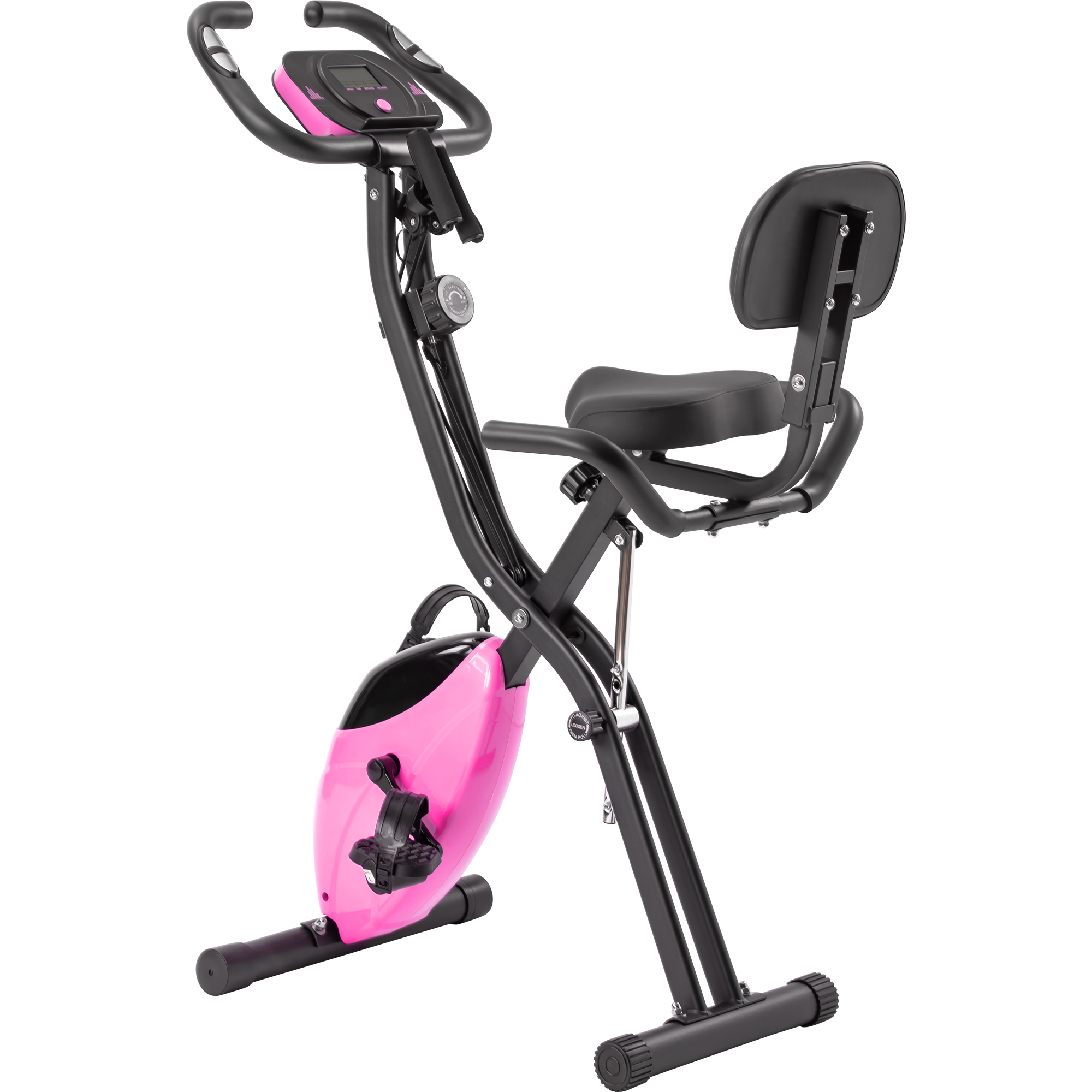 ORANGLES Best Recumbent Exercise Bike Folding Upright X‑Bike with 16 Resistance Levels and Backrest - angled perspective - Image 4 of 4 | excellent for daily use | New York | Free Shipping ORANGLES