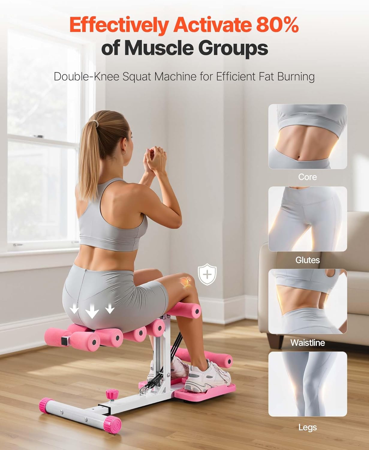 ORANGLES Squat Machine Deep Glute Trainer with Resistance Bands for Home Gym - high resolution display - Image 2 of 5 | perfect for office | California | Free Shipping ORANGLES