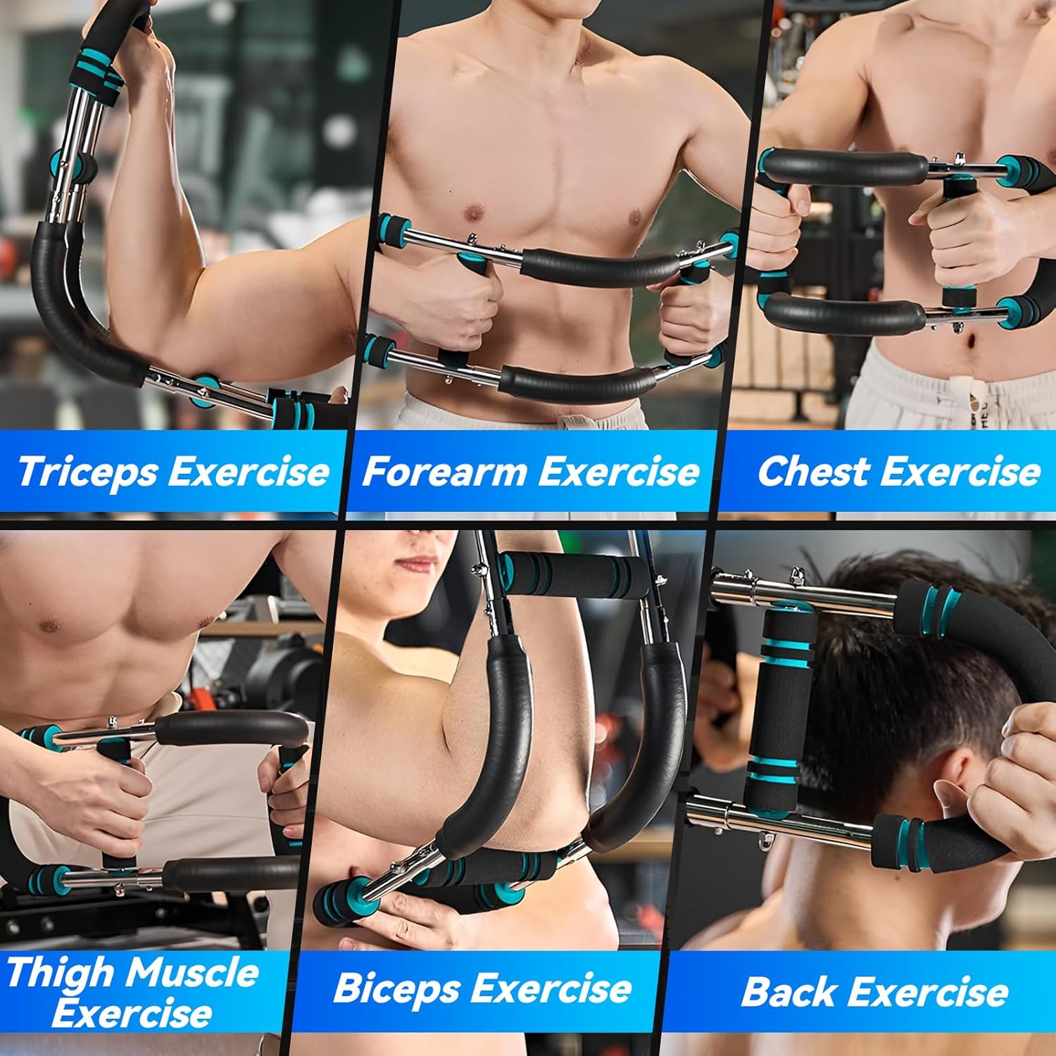 ORANGLES Multi‑Functional U‑Shaped Arm & Chest Strengthener – Adjustable Forearm Trainer for Home Gym - detailed closeup view - illustrating benefits - Image 3 of 5 | created for all | Shop Multi‑Functional U‑Shaped Arm & Chest Strengthener – Adjustable Forearm Trainer for Home Gym North Carolina | Free Shipping ORANGLES