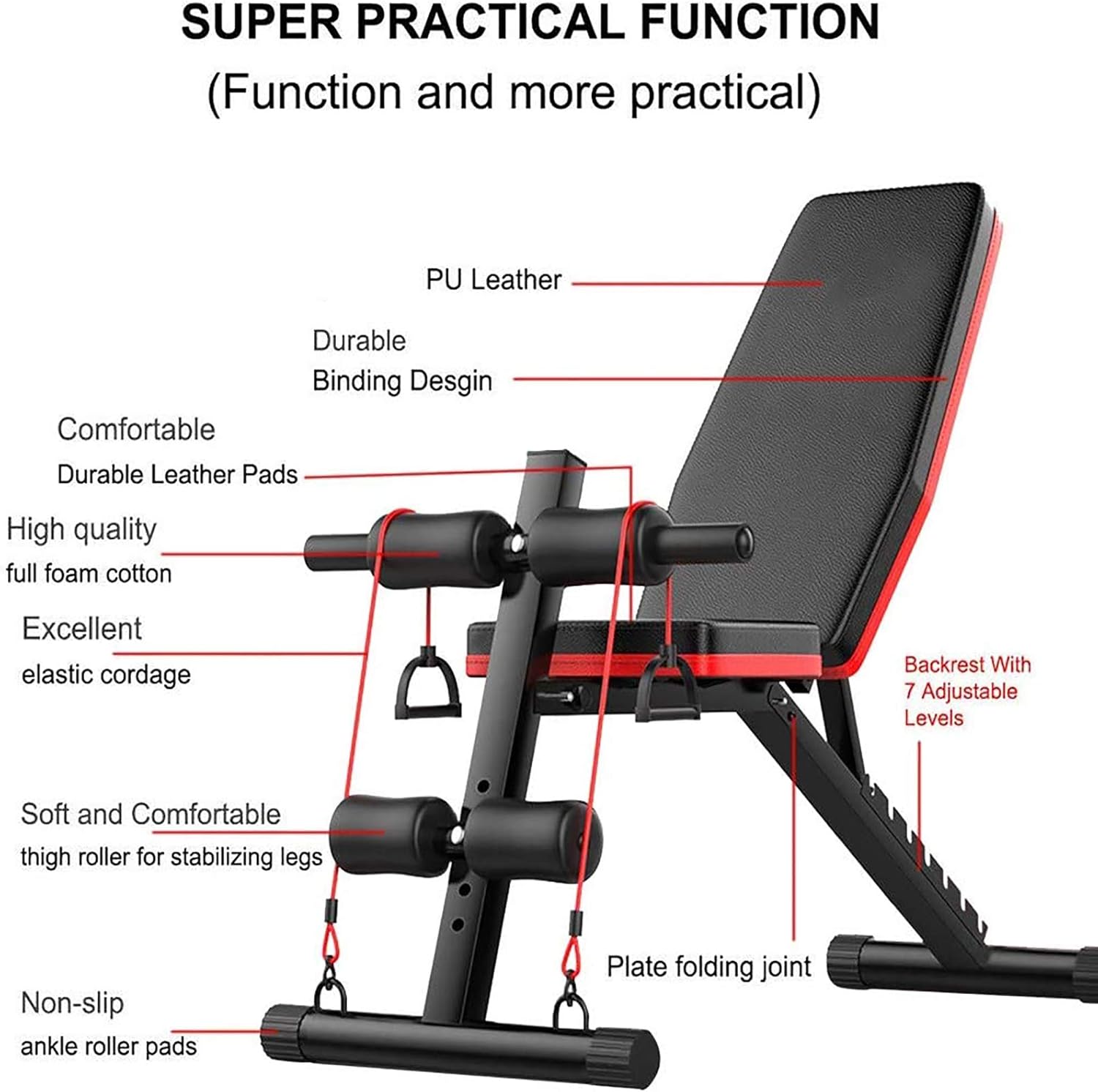 ORANGLES Dumbbell Incline Bench Press Home Fitness Bench for Crunches and Strength Training - high resolution display - Image 2 of 4 | perfect for office | California | Free Shipping ORANGLES