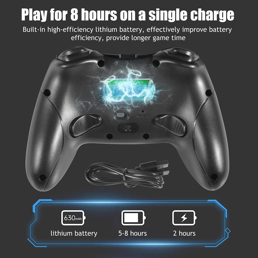 ORANGLES Six‑Axis Wireless Bluetooth Game Handle – Dual Vibration Gyroscope Controller for Android & PC - elegant presentation - exhibiting components - Image 6 of 6 | ideal for home | Discount on Six‑Axis Wireless Bluetooth Game Handle – Dual Vibration Gyroscope Controller for Android & PC Virginia | Free Shipping ORANGLES
