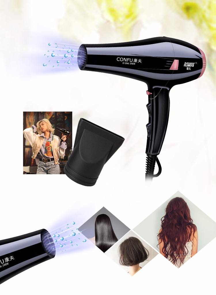 ORANGLES Professional Hair Dryer CONFU 2400W Ionic High‑Power AC Motor Styling Tool - detailed closeup view - Image 3 of 4 | great for travel | Texas | Free Shipping ORANGLES