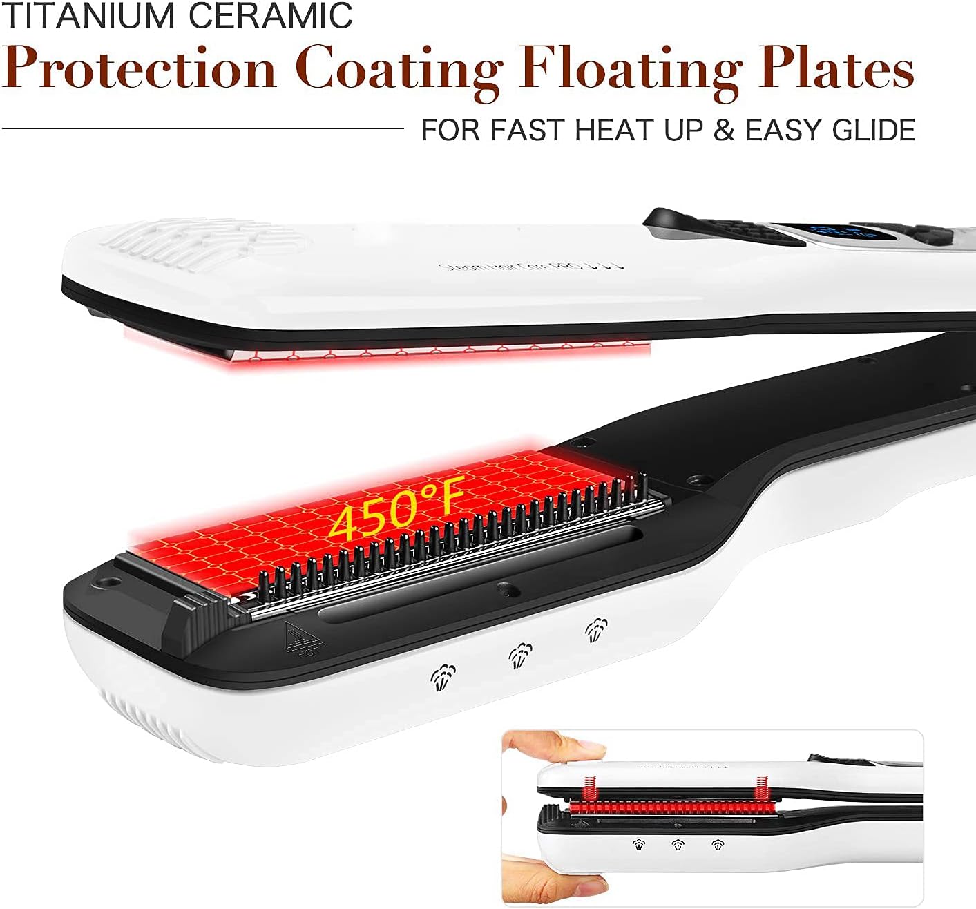 ORANGLES Japanese Hair Straightening Professional High‑Performance Hair Straightener for Smooth and Shiny Styling - full product showcase - Image 5 of 6 | suitable for professionals | Florida | Free Shipping ORANGLES