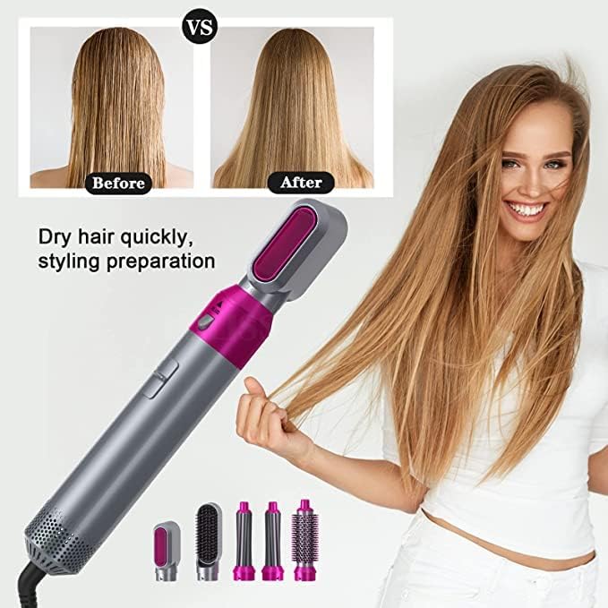 ORANGLES Straightening Comb 5‑in‑1 Tourmaline Ceramic Curling and Hot Air Styling Tool with Constant Temperature - full product showcase - Image 5 of 6 | suitable for professionals | Florida | Free Shipping ORANGLES